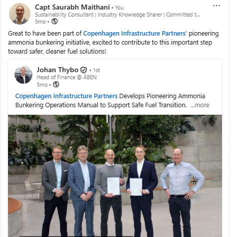 CIP Ammonia Bunkering Manual Contribution