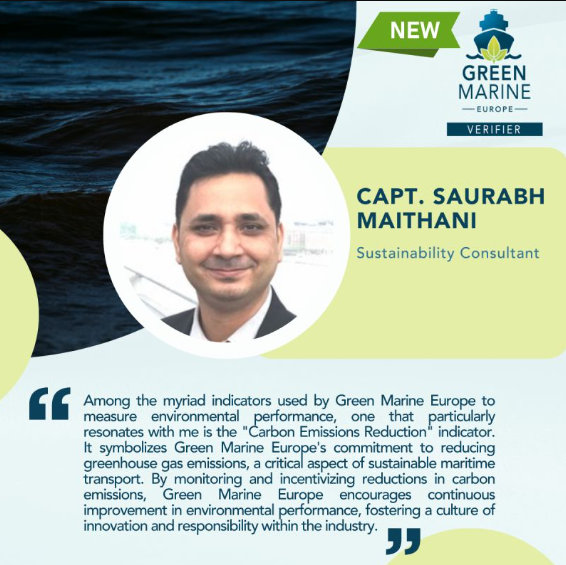 Green Marine Accreditation - Capt. Saurabh Maithani